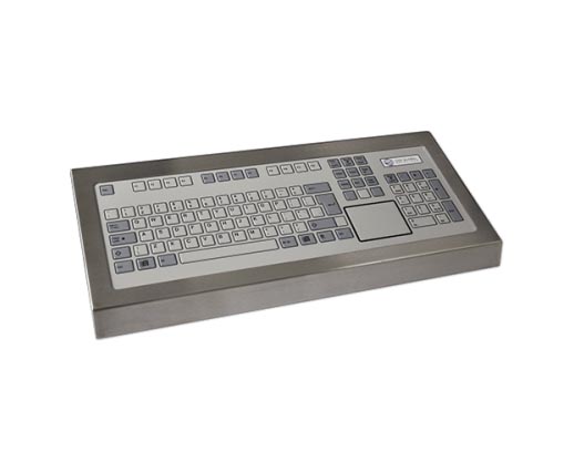 128 Key Rugged Industrial Keyboard with Touchpad