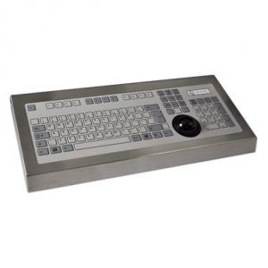 CKS 128 Key Rugged Industrial Keyboard with Trackerball