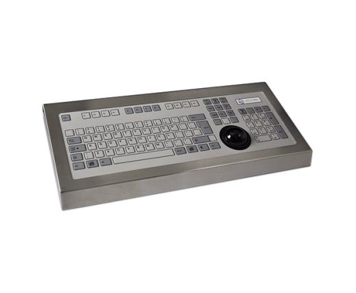 CKS 128 Key Rugged Industrial Keyboard with Trackerball