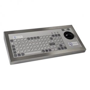 96 Key Rugged Industrial Keyboard with Trackerball